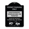 Signmission Permit Parking Unauthorized Vehicles Ticketed Vehicles w/o Permits W Alum, 24" x 18", BS-1824-23310 A-DES-BS-1824-23310 - alternate 1